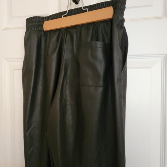 Philanthropy, Black Faux Leather Jogger, Size M - Picture 3 of 4